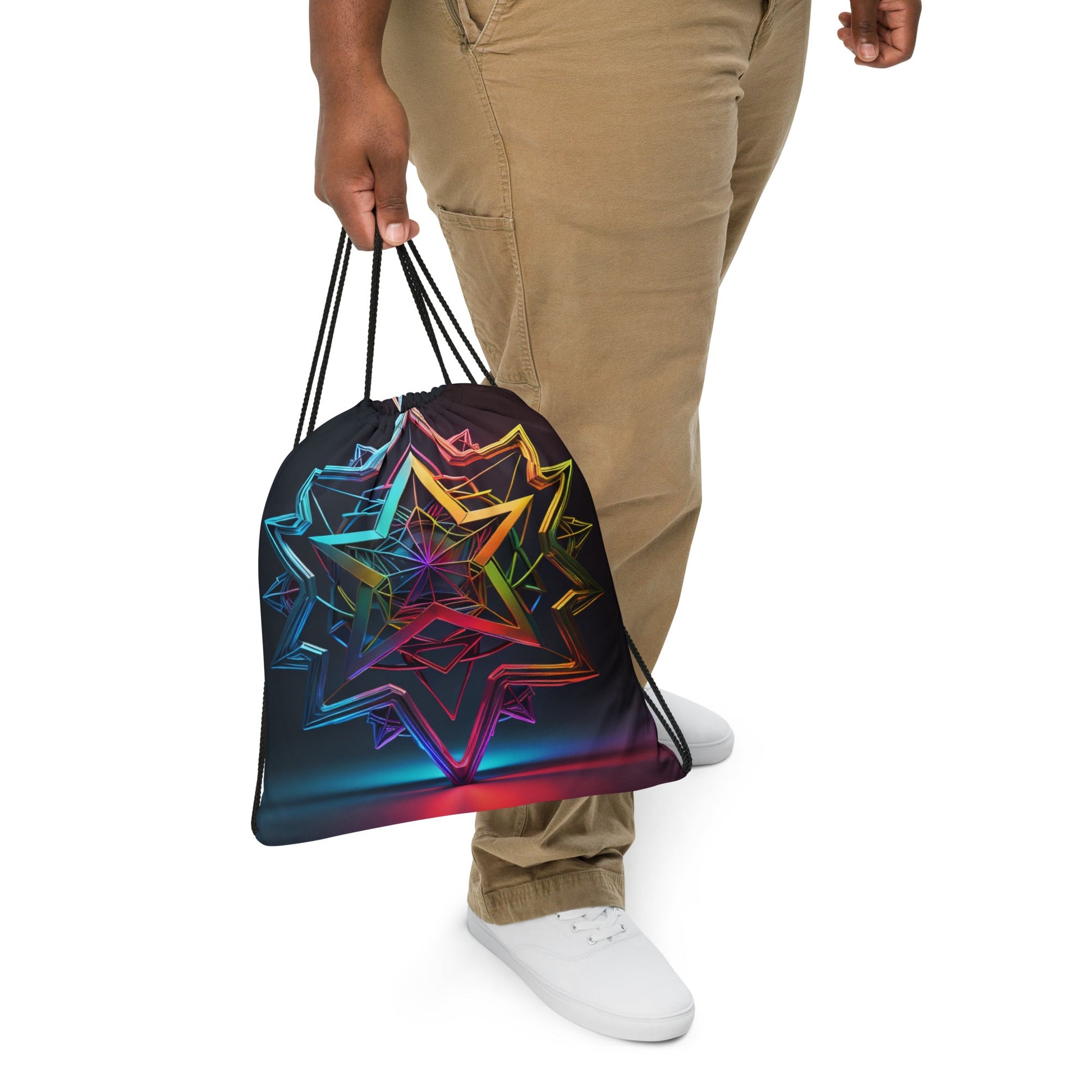 Futuristic Shine| Star of David |Drawstring Bag