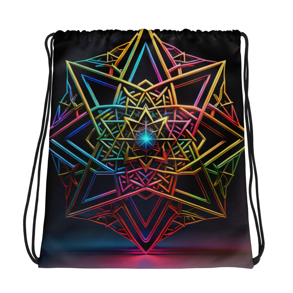 Futuristic Shine| Star of David |Drawstring Bag