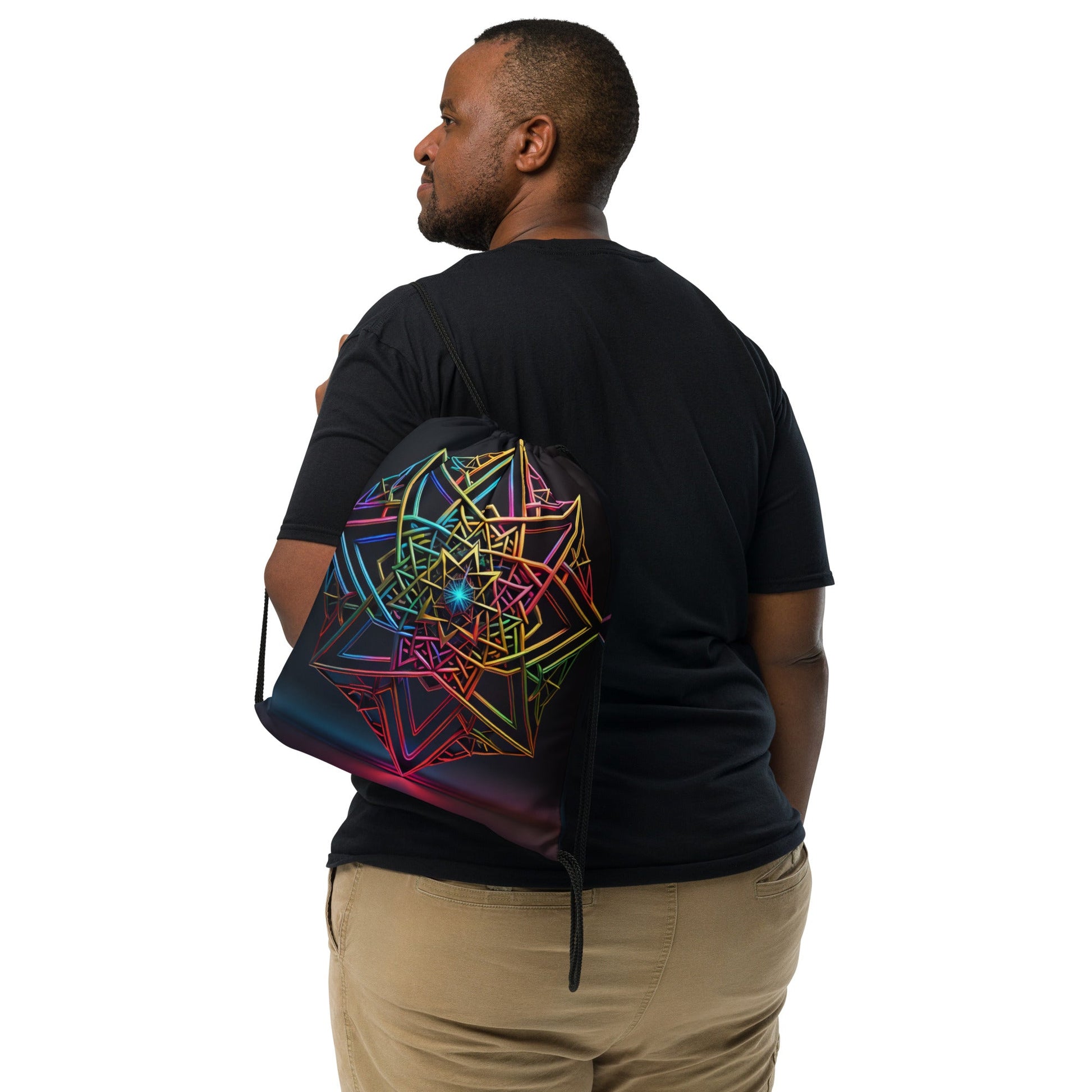 Futuristic Shine| Star of David |Drawstring Bag