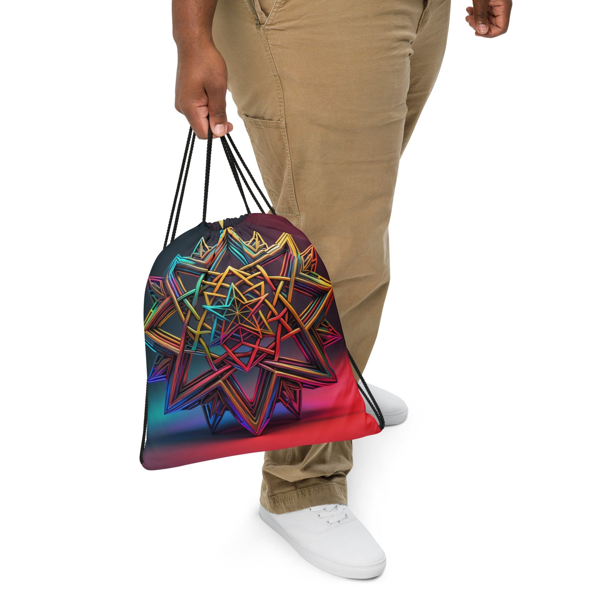 Futuristic Shine| Star of David |Drawstring Bag