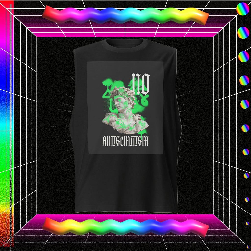 Graffiti Statue Anthem | No Antisemitism | Unisex Muscle Tank Top