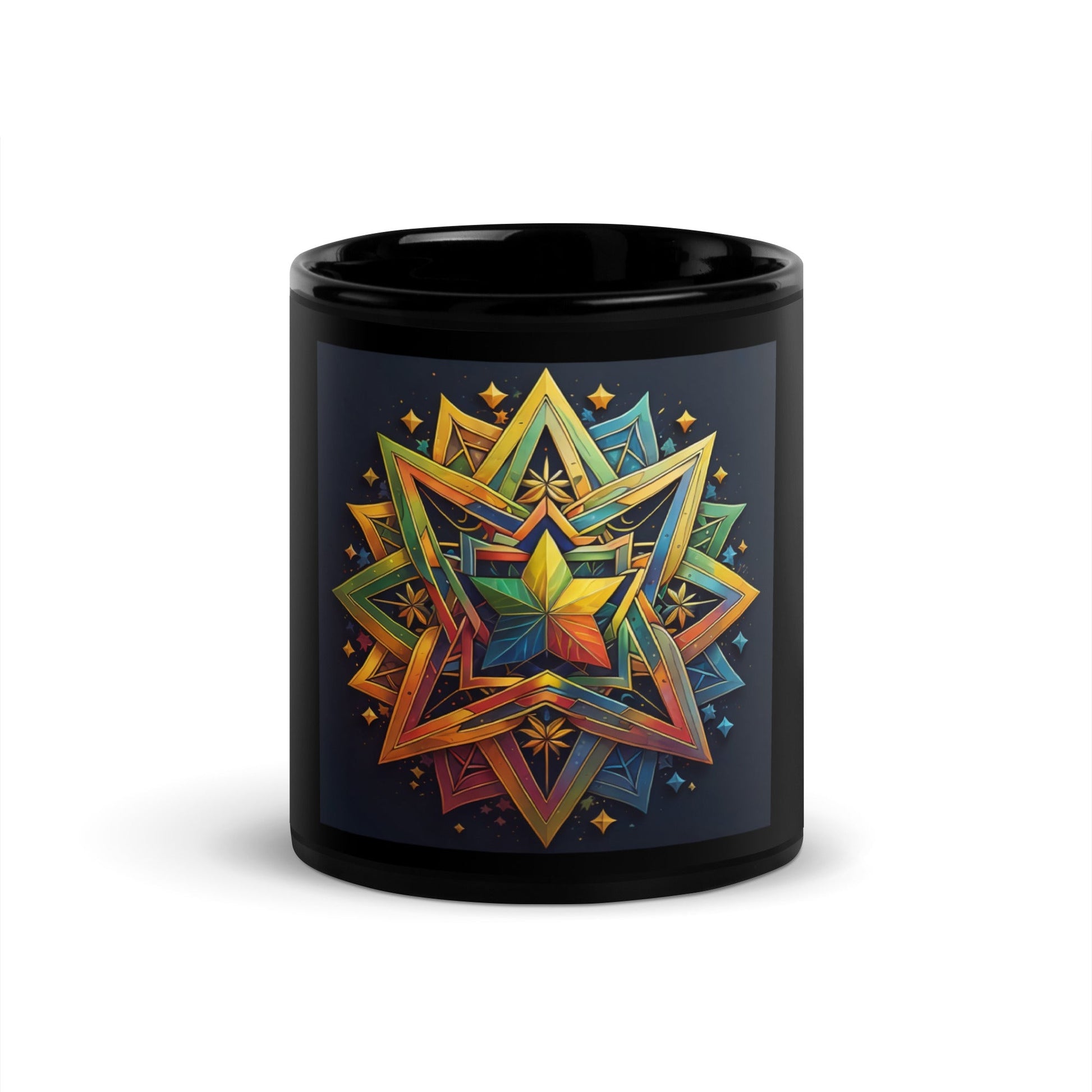 Vibrant Song | Star of David | Black Glossy Mug