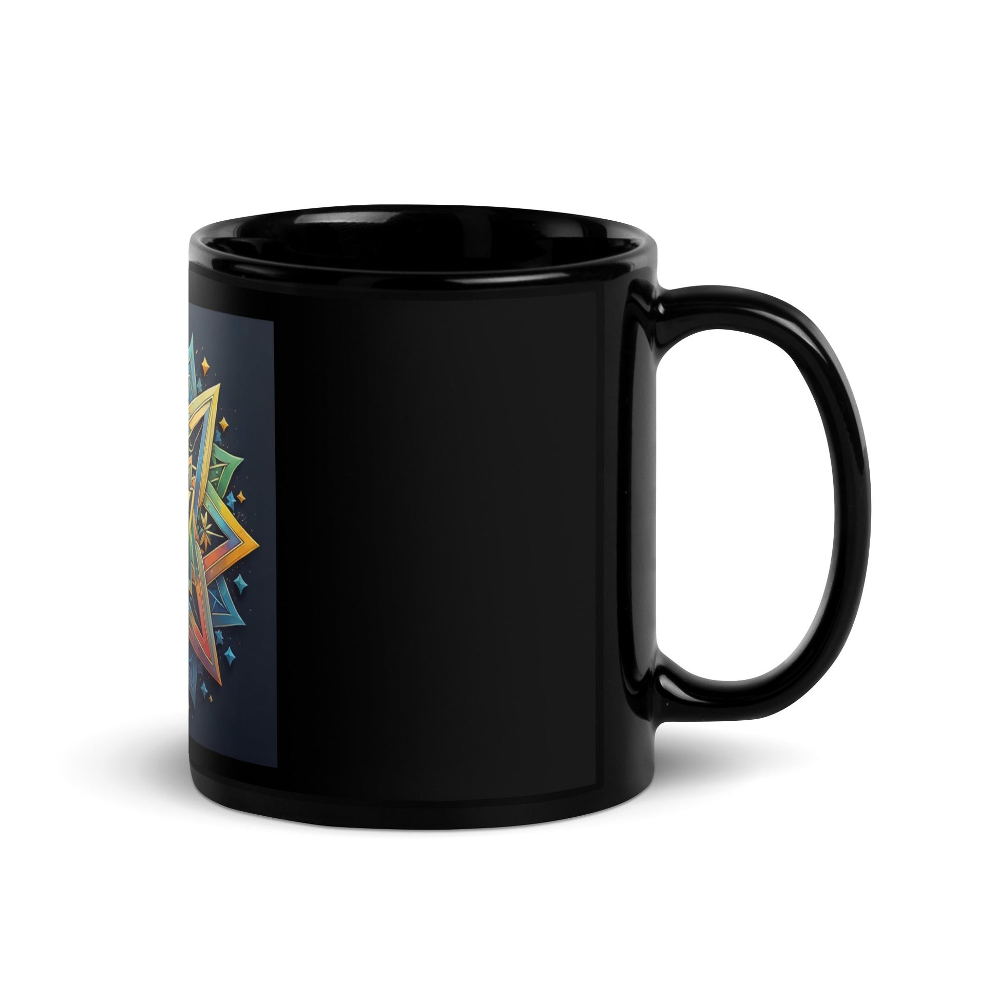 Vibrant Song | Star of David | Black Glossy Mug
