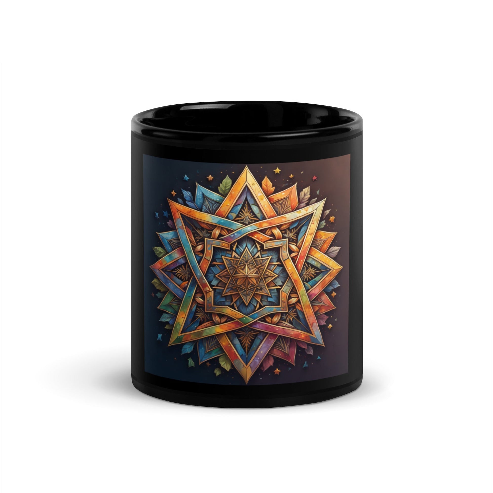 Vibrant Song | Star of David | Black Glossy Mug
