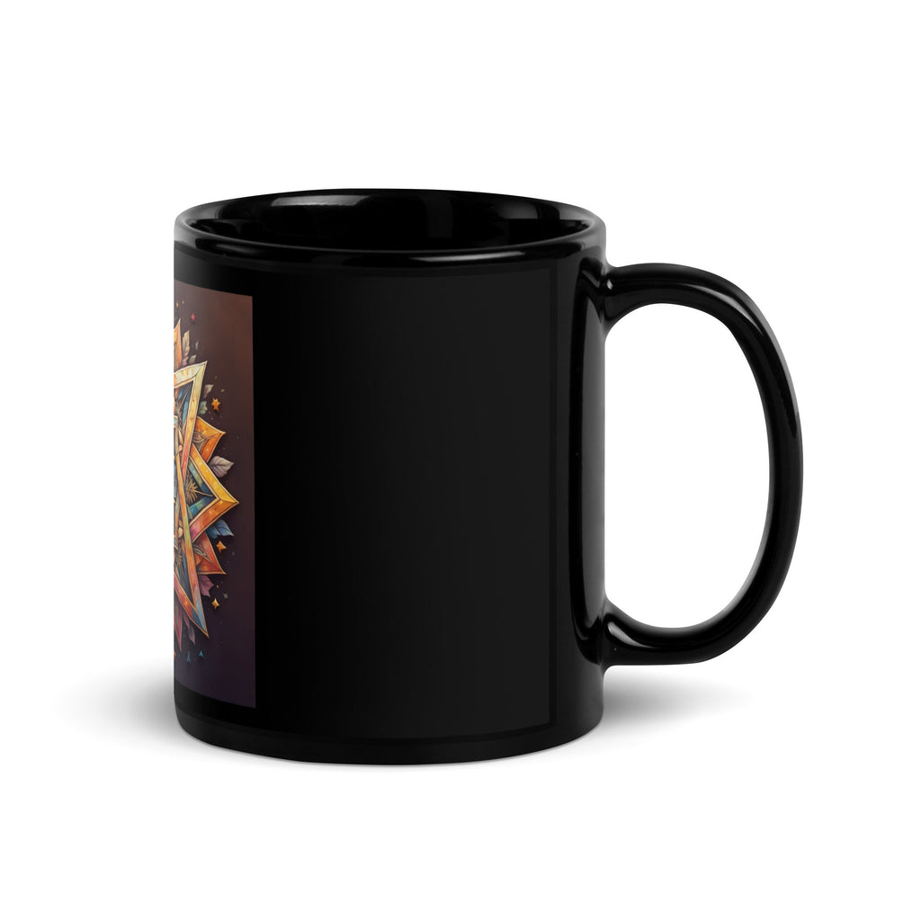 Vibrant Song | Star of David | Black Glossy Mug