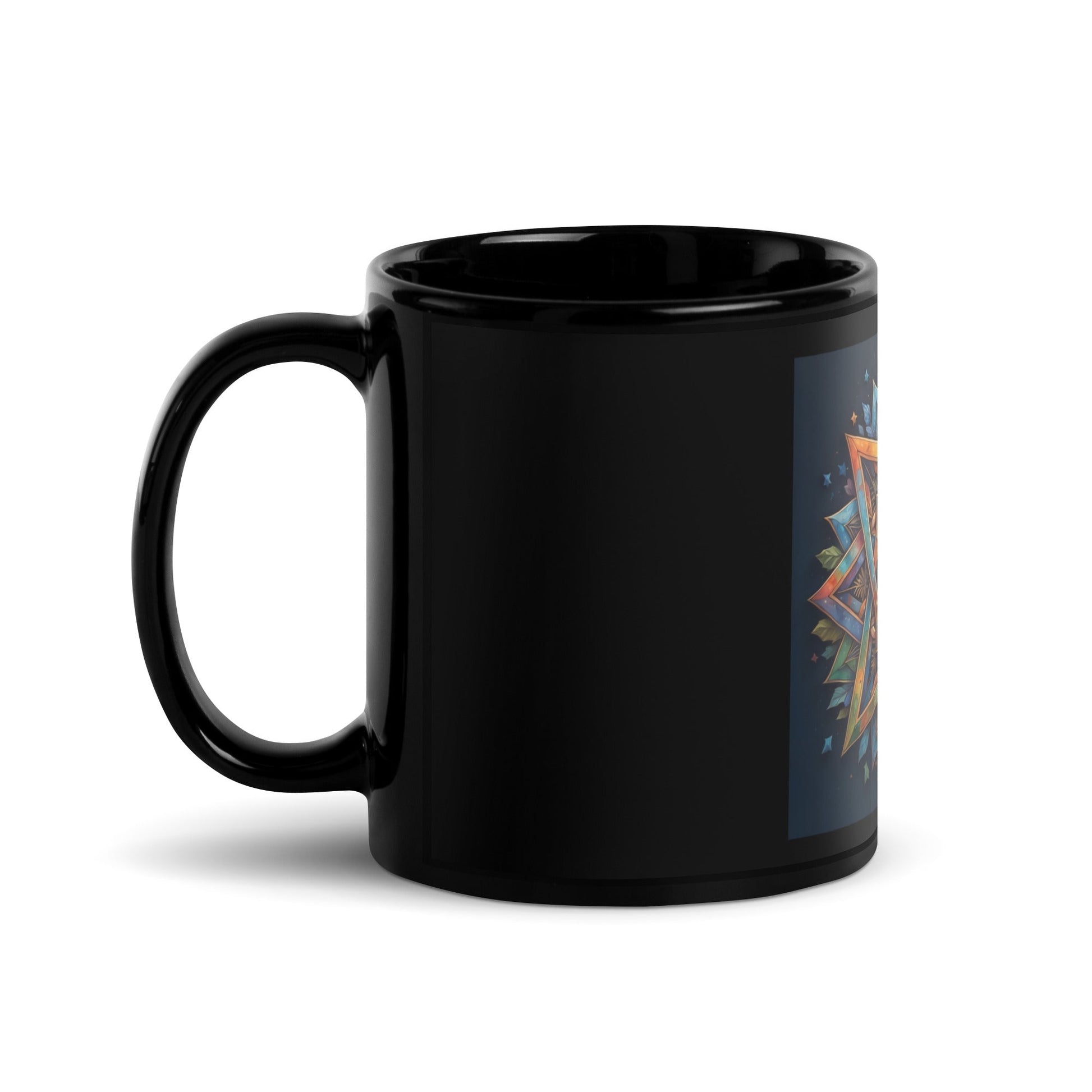 Vibrant Song | Star of David | Black Glossy Mug