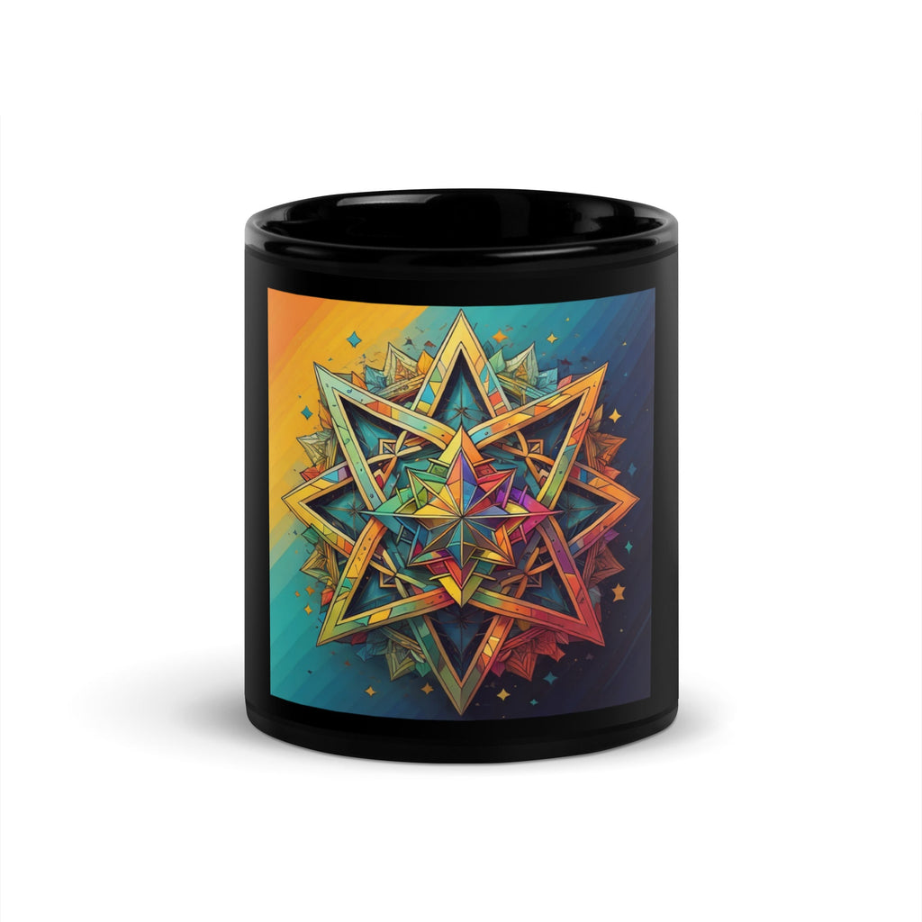 Vibrant Song | Star of David | Black Glossy Mug