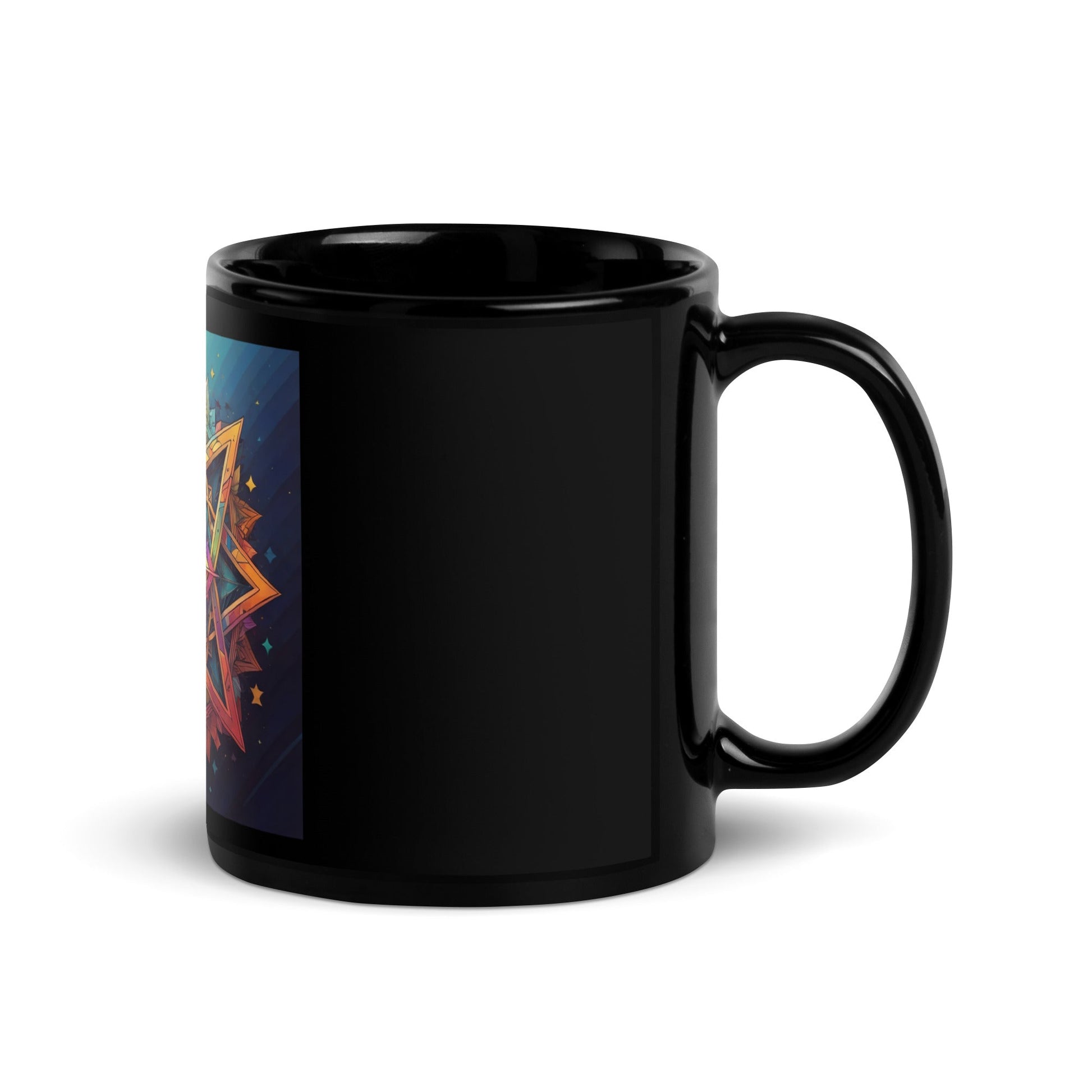 Vibrant Song | Star of David | Black Glossy Mug