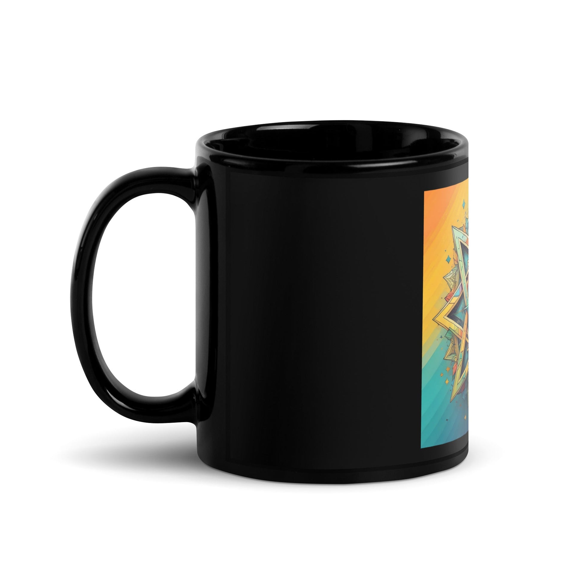 Vibrant Song | Star of David | Black Glossy Mug