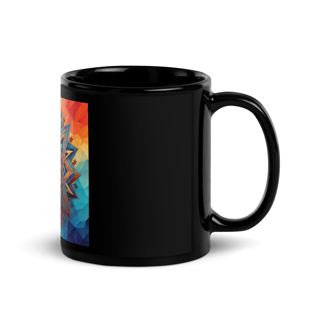 Vibrant Song | Star of David | Black Glossy Mug