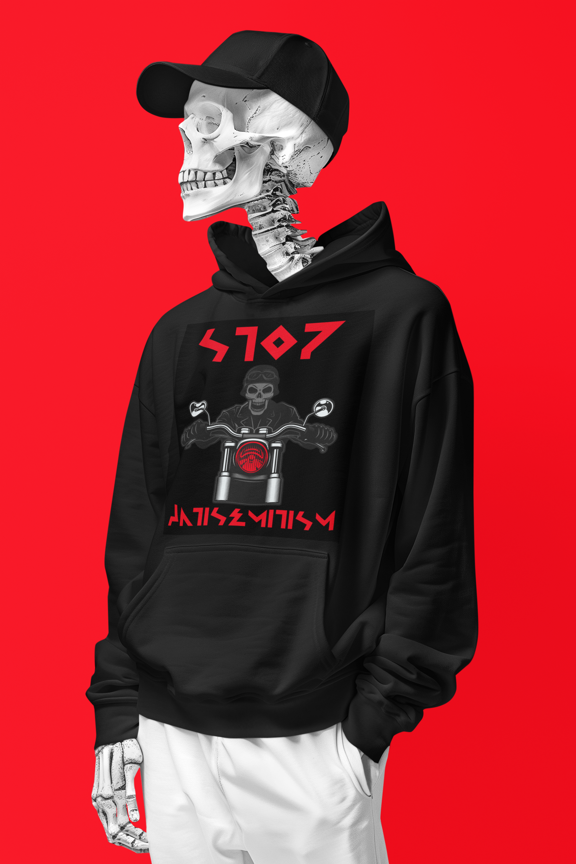 Red Fight | Antisemitism | Unisex Hoodie Jouparty
