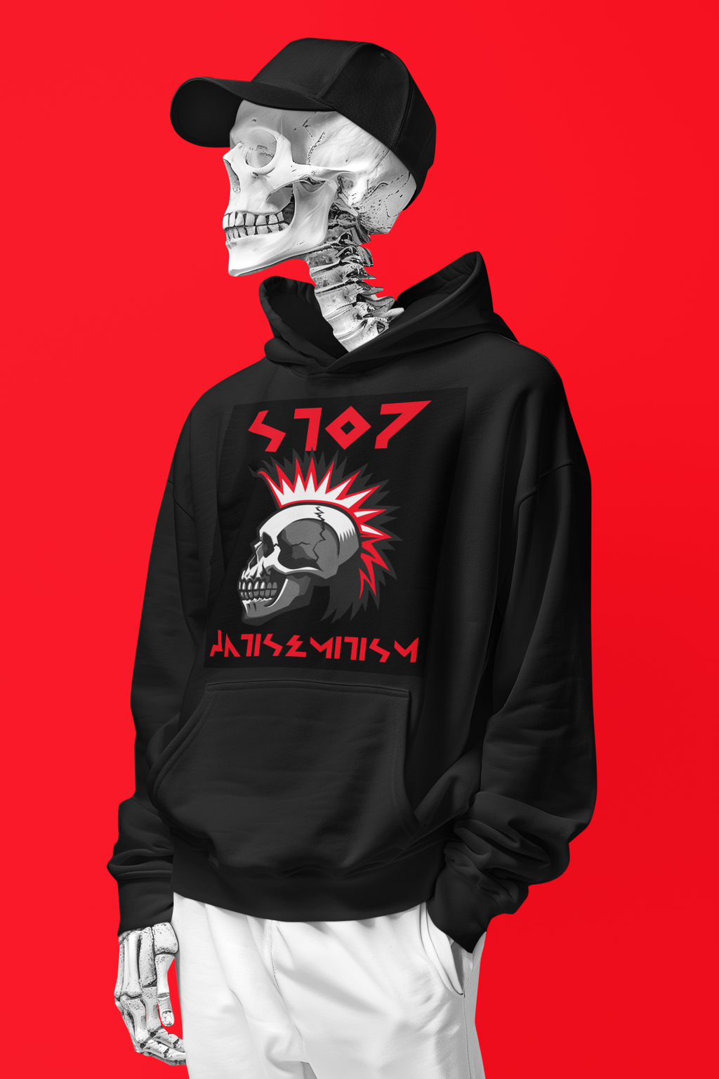 Red Fight | Antisemitism | Unisex Hoodie