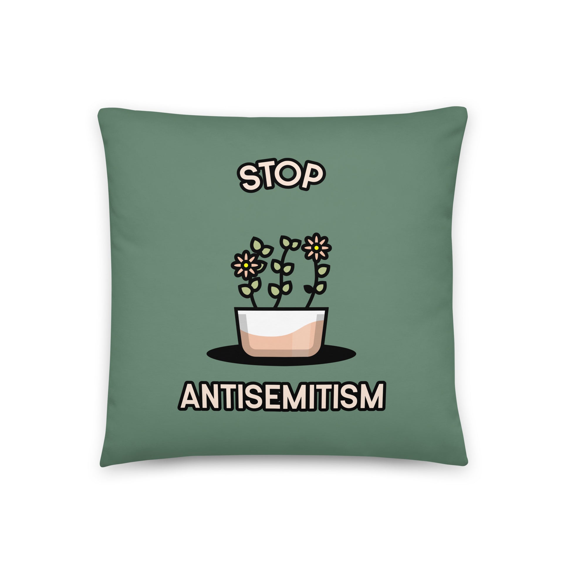 Stop Antisemitism | Plants & Flowers Edition | Pillow Case
