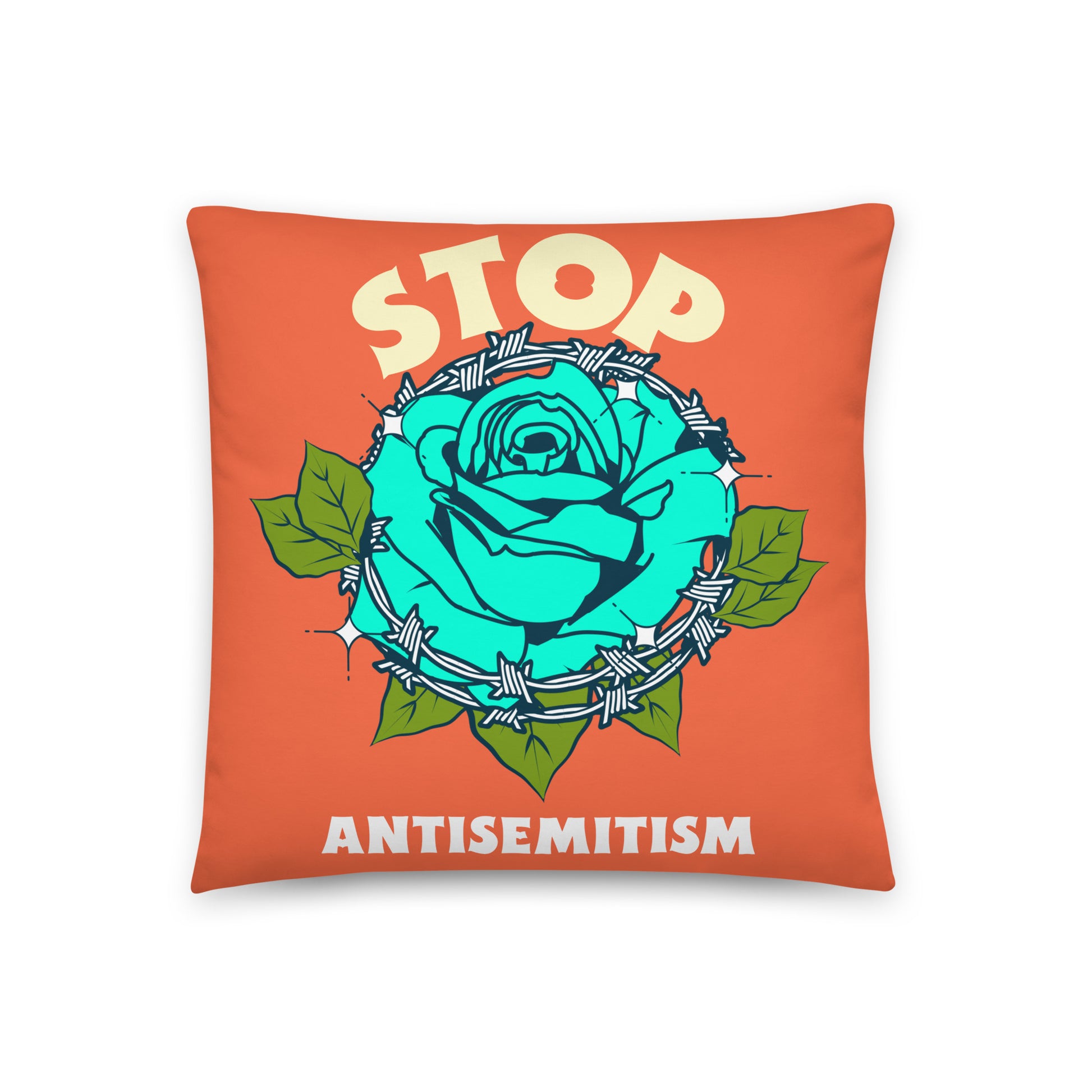 Stop Antisemitism | Plants & Flowers Edition | Pillow Case