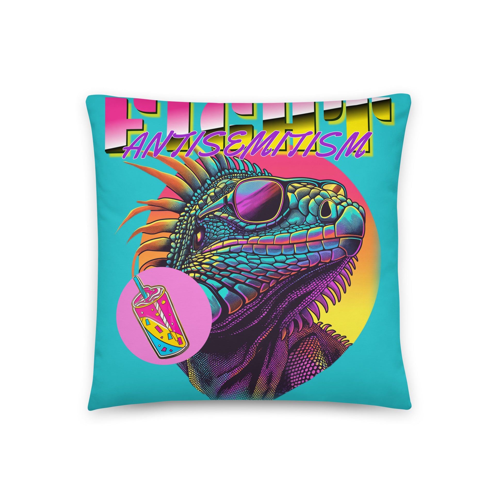 Retro Neon Animal | Fight Antisemitism | Pillow Case