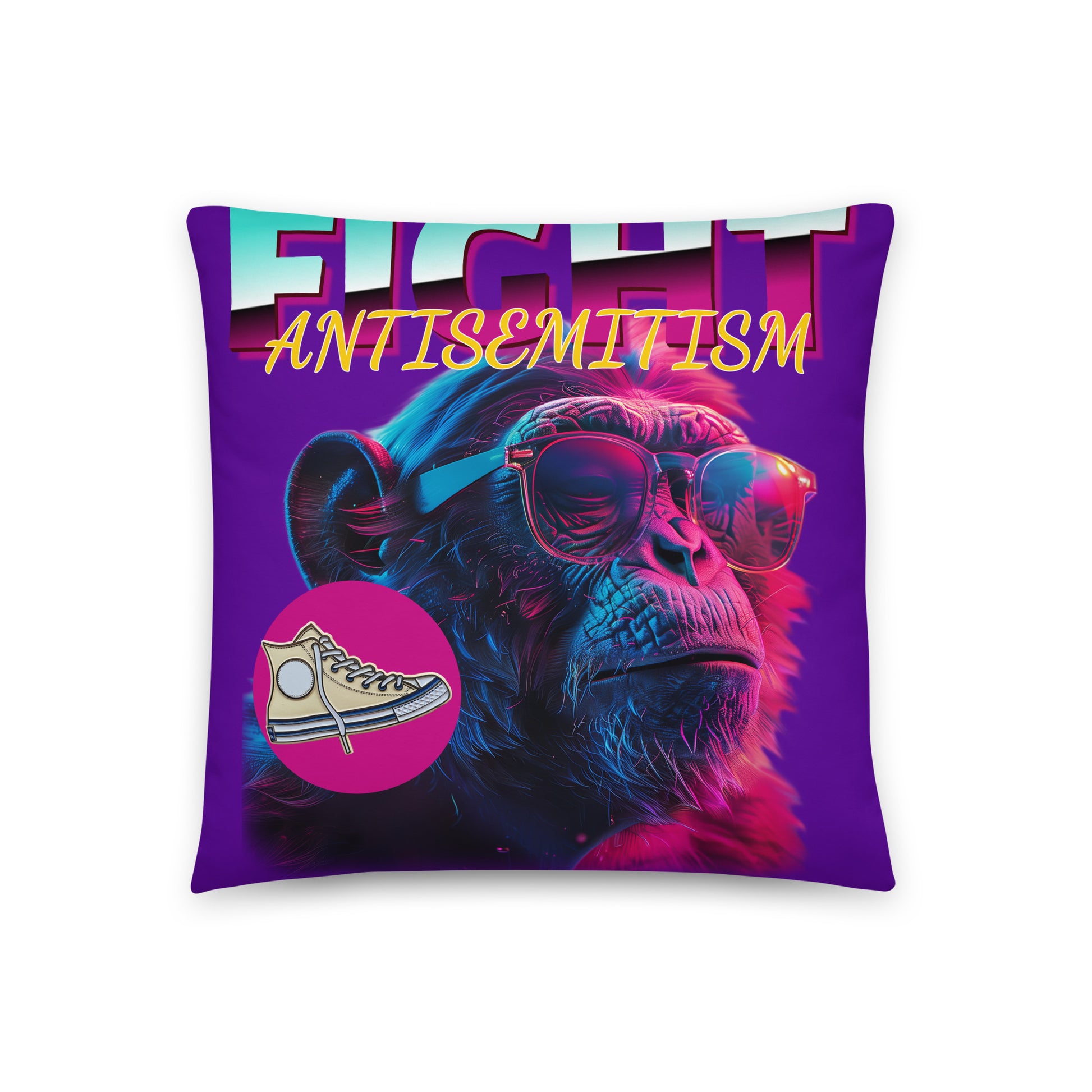 Retro Neon Animal | Fight Antisemitism | Pillow Case
