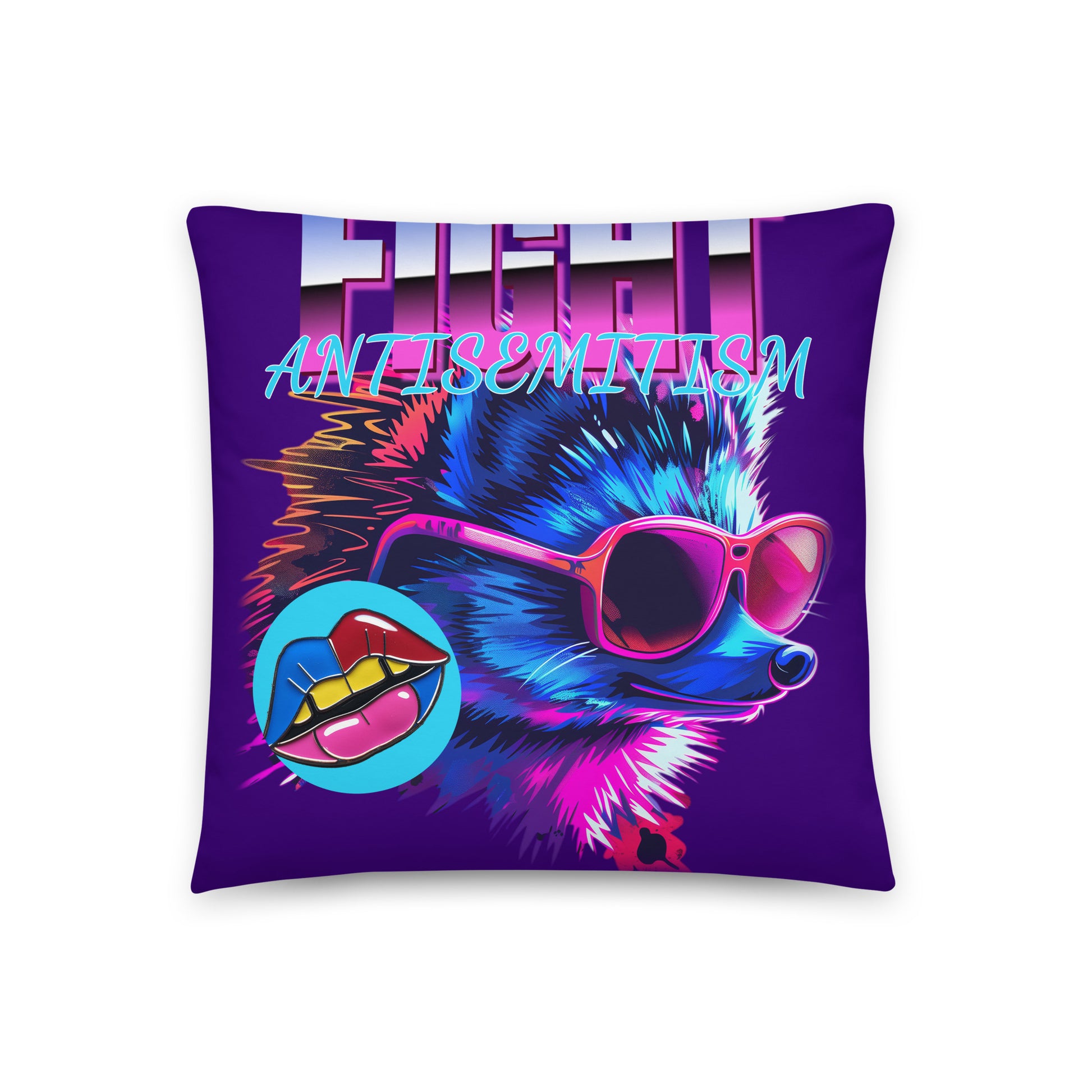 Retro Neon Animal | Fight Antisemitism | Pillow Case
