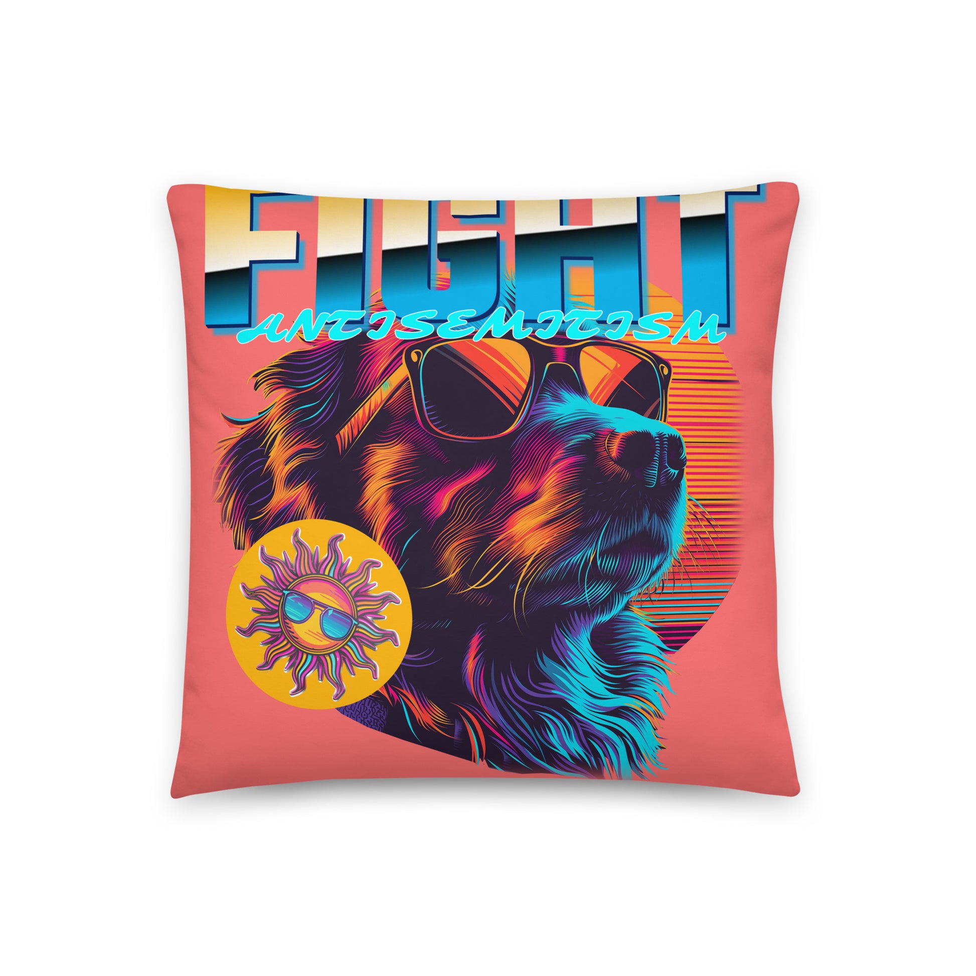 Retro Neon Animal | Fight Antisemitism | Pillow Case