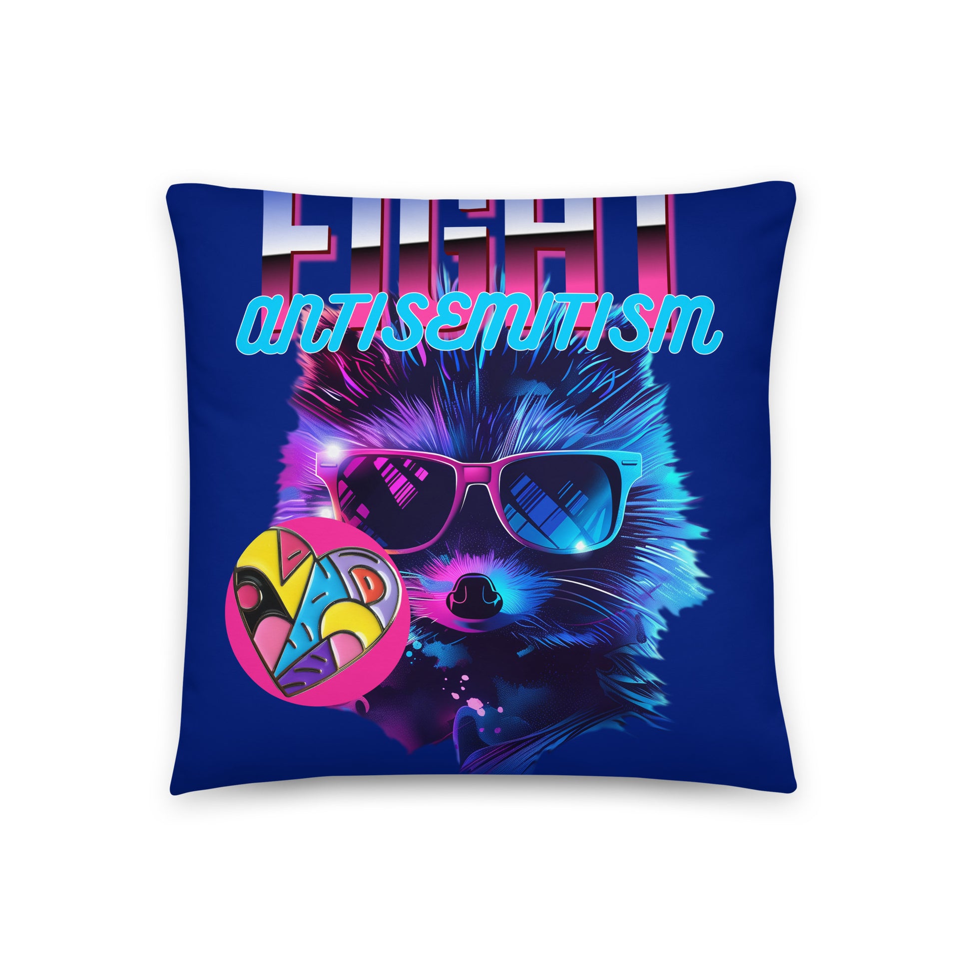 Retro Neon Animal | Fight Antisemitism | Pillow Case
