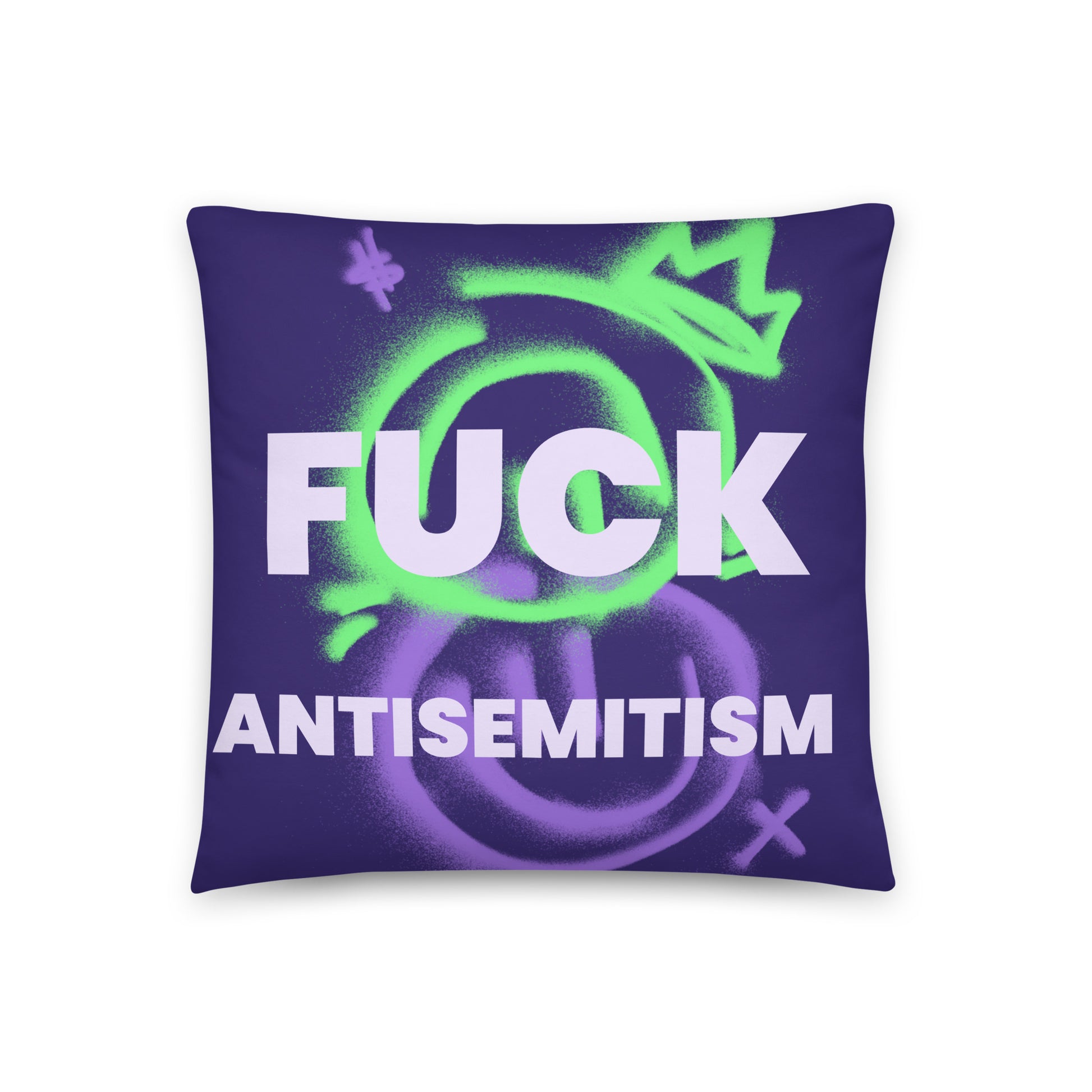 Fuck Antisemitism Graffiti | Pillow Case