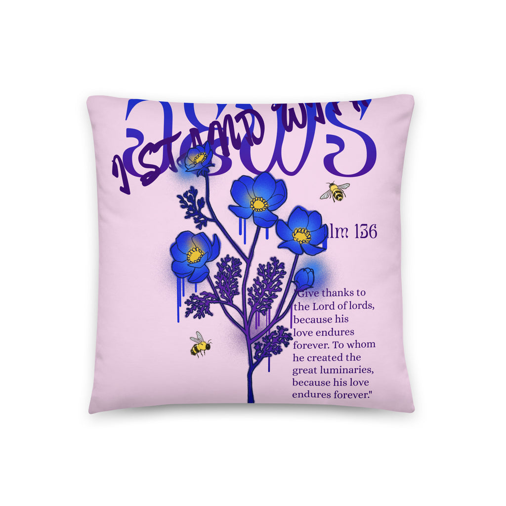 I Stand With Jews | Flower Christian Bible Verse | Pillow Case