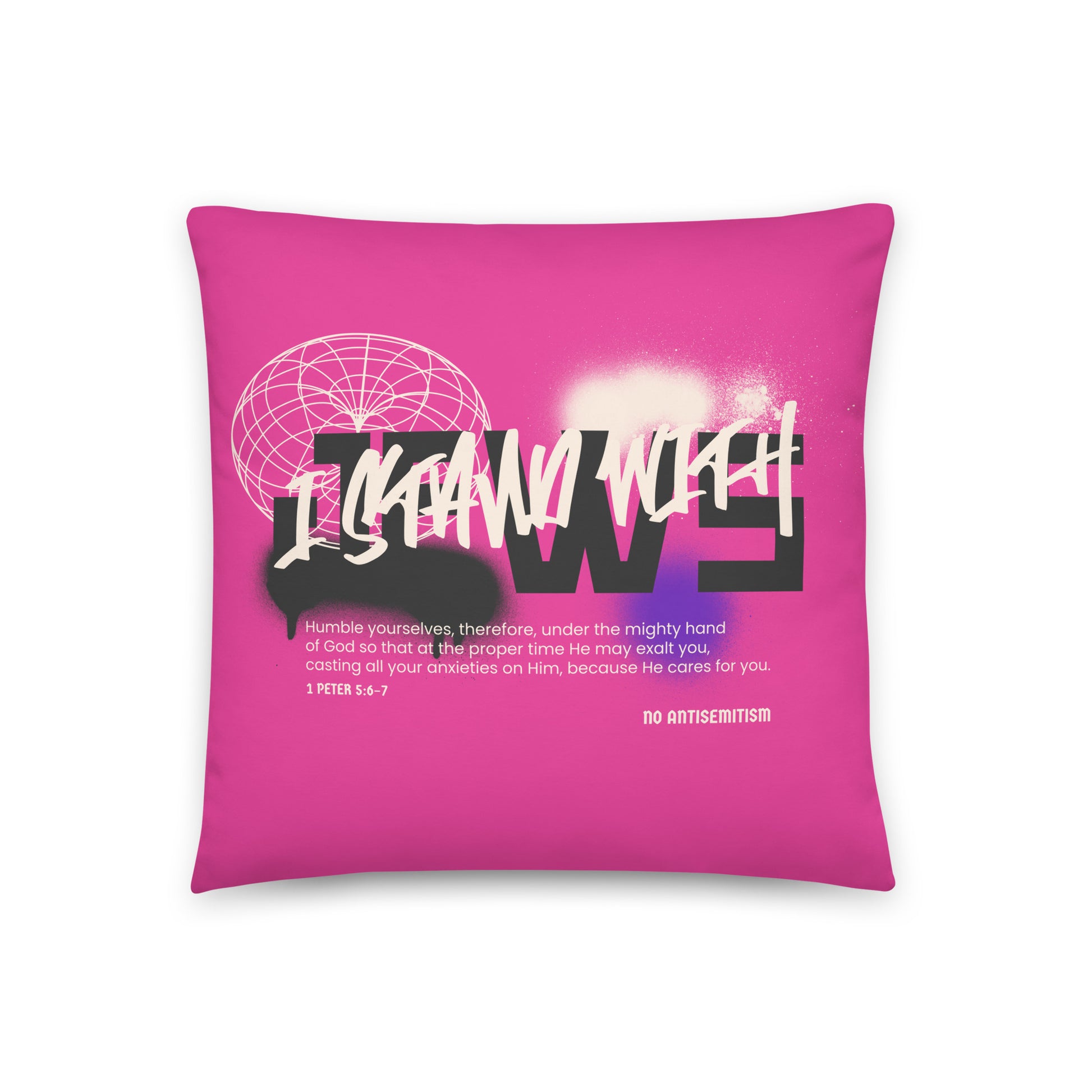 I Stand With Jews Graffiti Bible Verse | Pillow Case