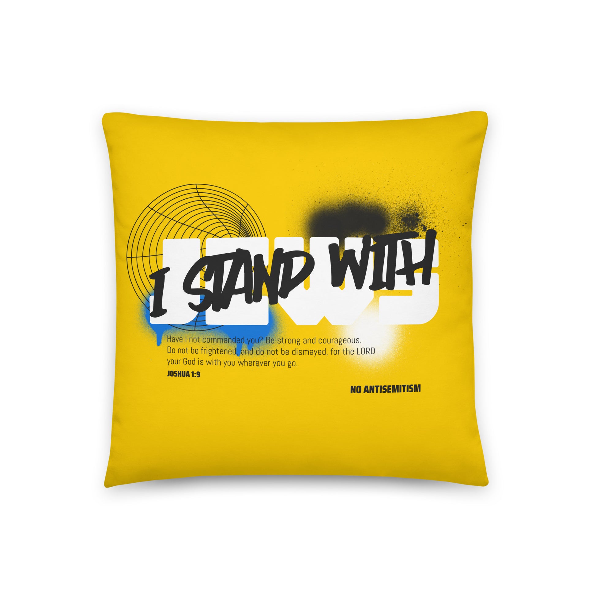 I Stand With Jews Graffiti Bible Verse | Pillow Case