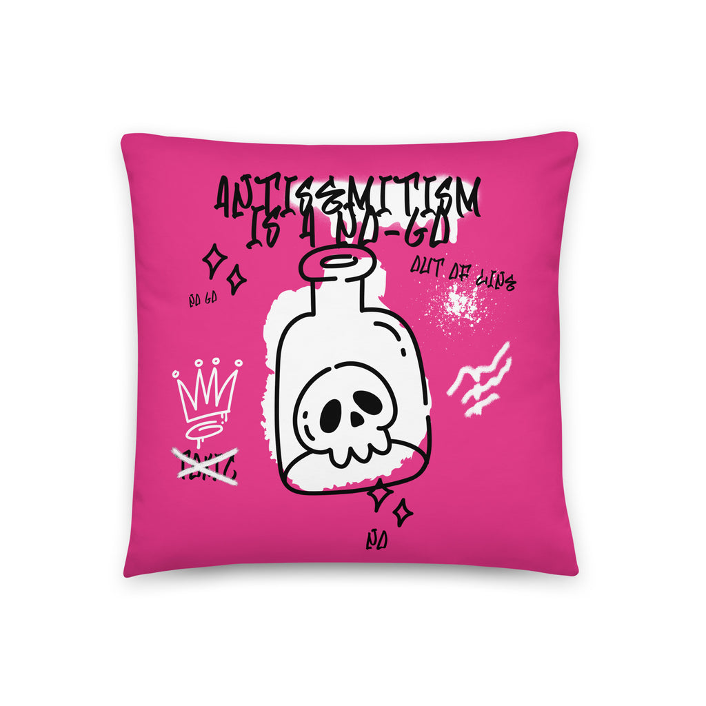 No Go Graffiti Doodle | Antisemitism | Pillow Case