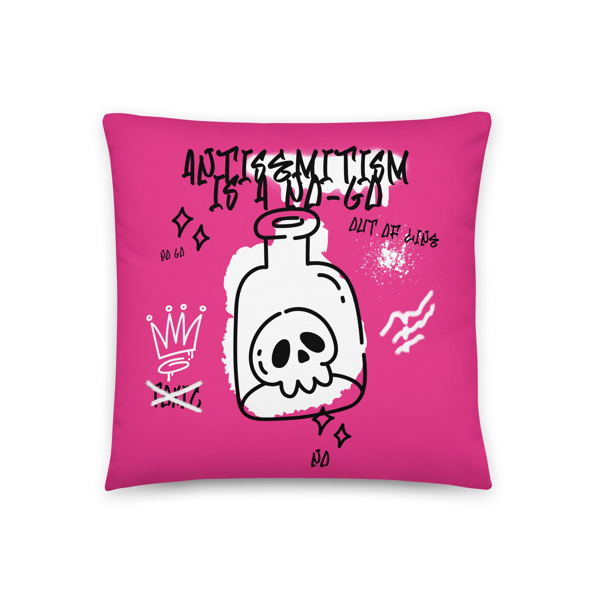No Go Graffiti Doodle | Antisemitism | Pillow Case