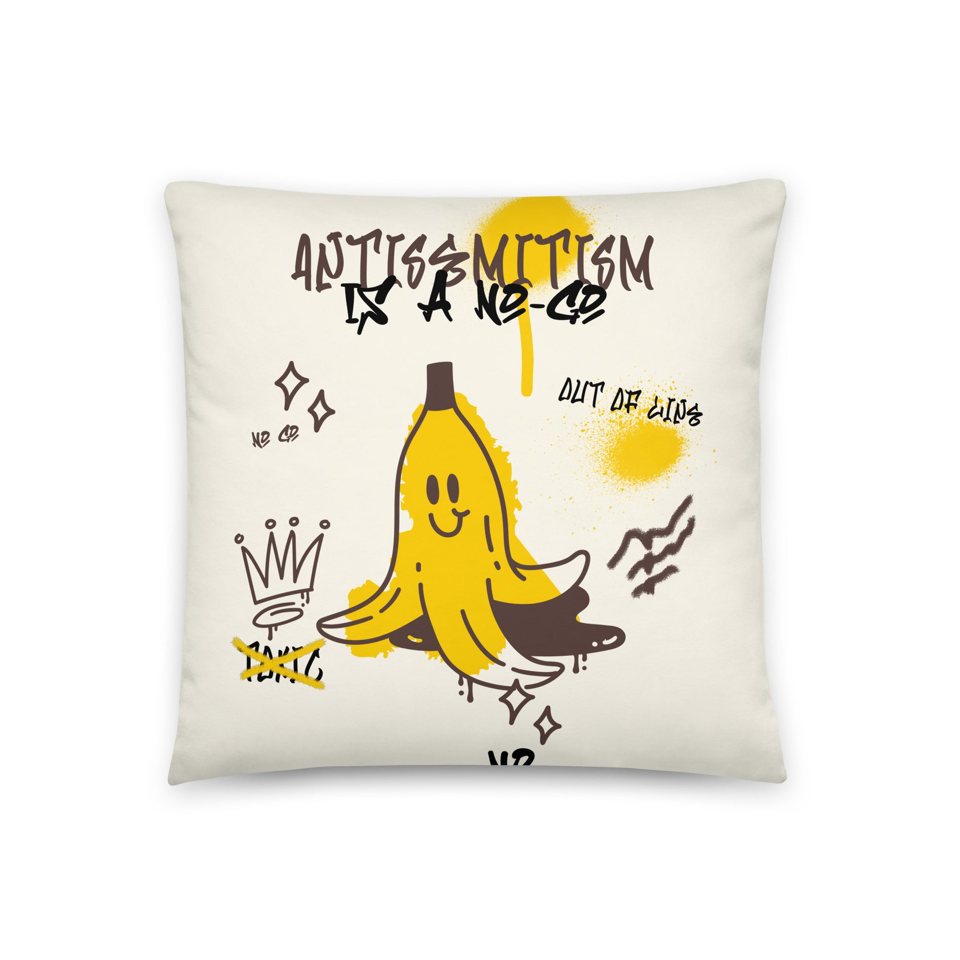 No Go Graffiti Doodle | Antisemitism | Pillow Case