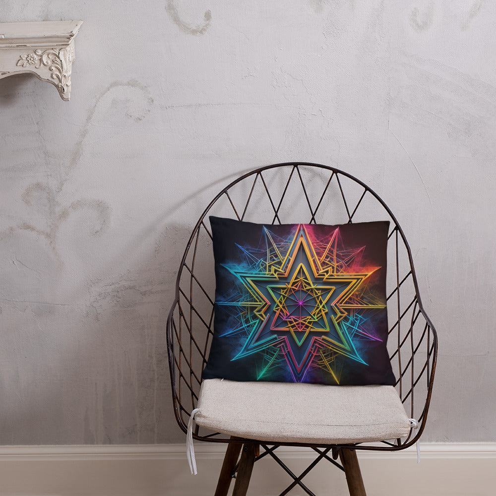 Futuristic Shine | Star of David | Pillow Case