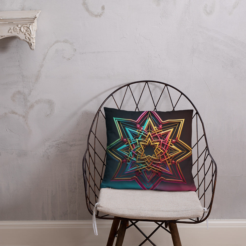 Futuristic Shine | Star of David | Pillow Case