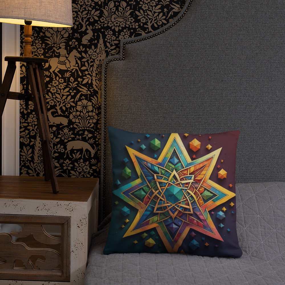 Vibrant Song | Star of David | Pillow Case