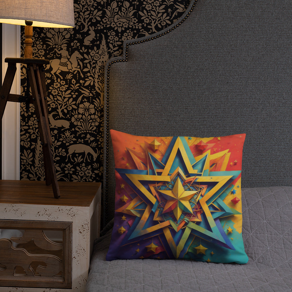 Vibrant Song | Star of David | Pillow Case