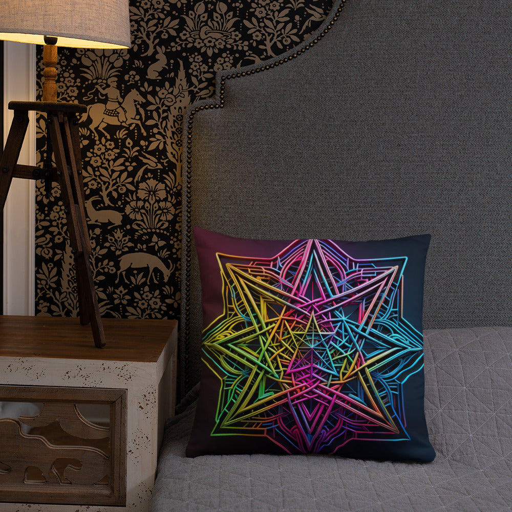 Futuristic Shine | Star of David | Pillow Case