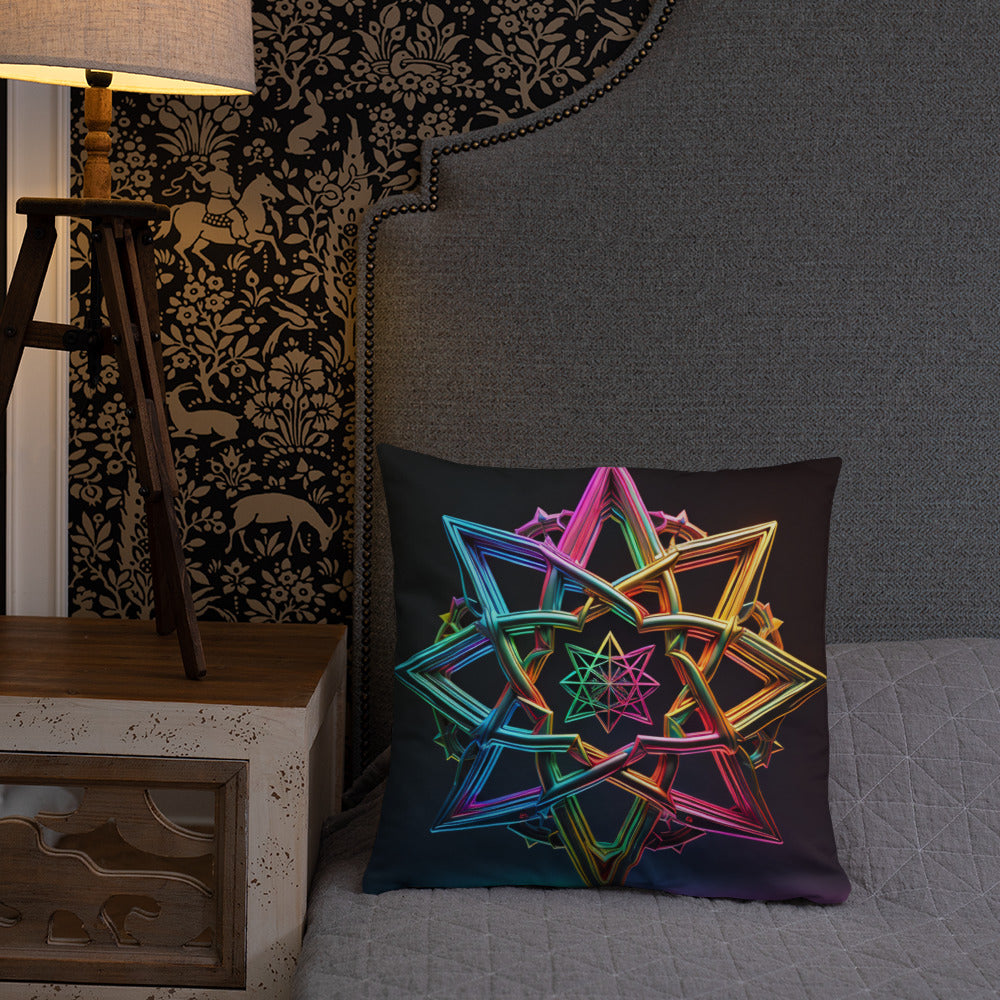 Futuristic Shine | Star of David | Pillow Case