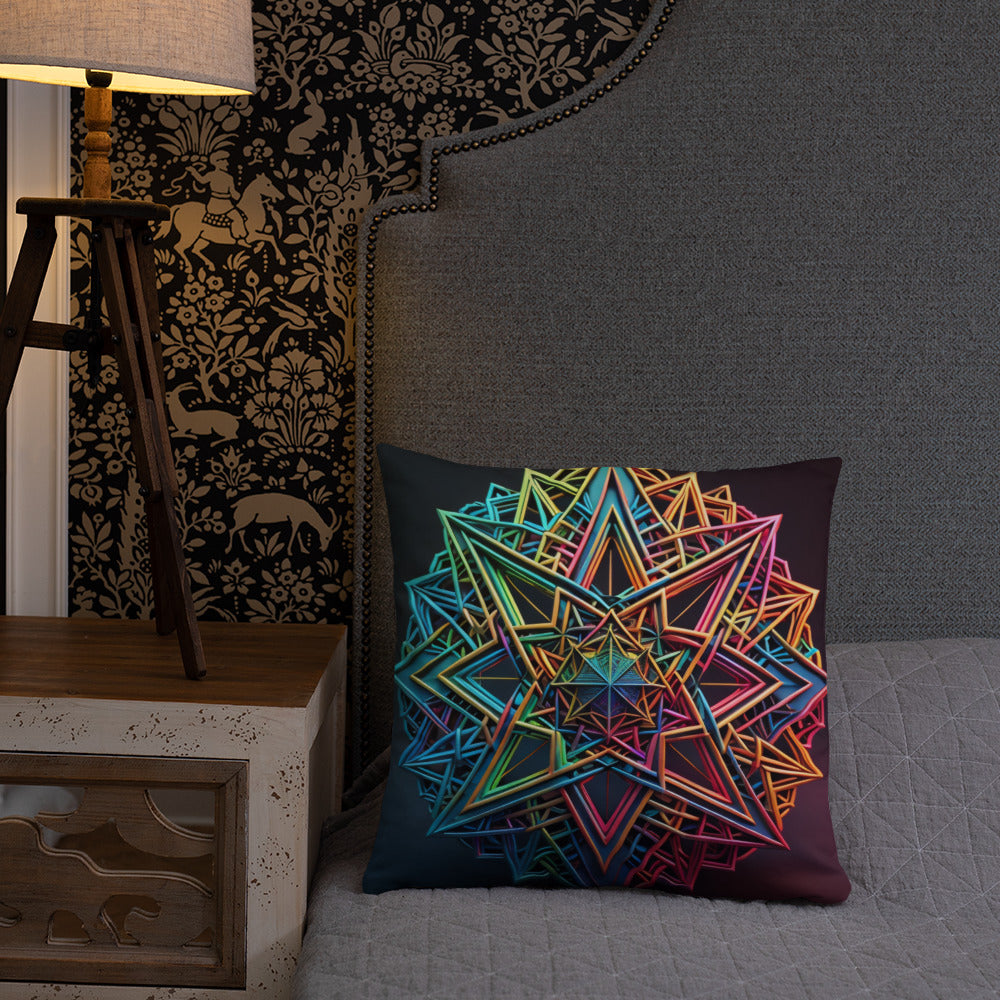 Futuristic Shine | Star of David | Pillow Case
