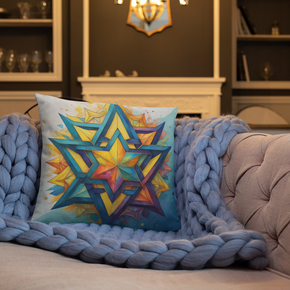 Vibrant Song | Star of David | Pillow Case