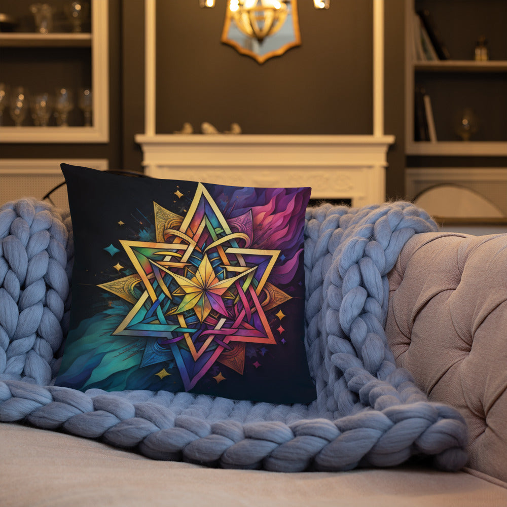 Vibrant Song | Star of David | Pillow Case