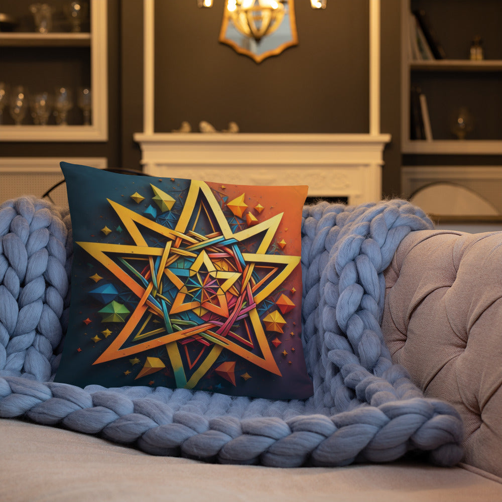 Vibrant Song | Star of David | Pillow Case