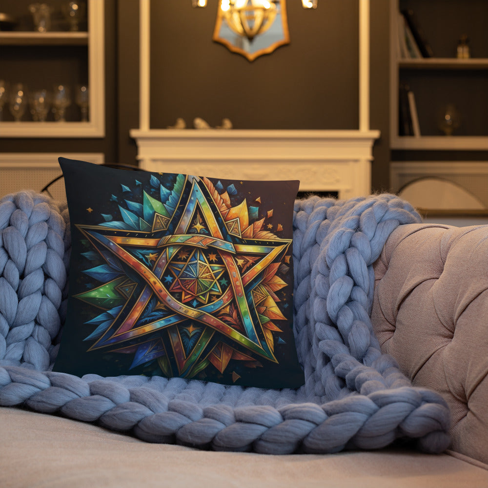 Vibrant Song | Star of David | Pillow Case