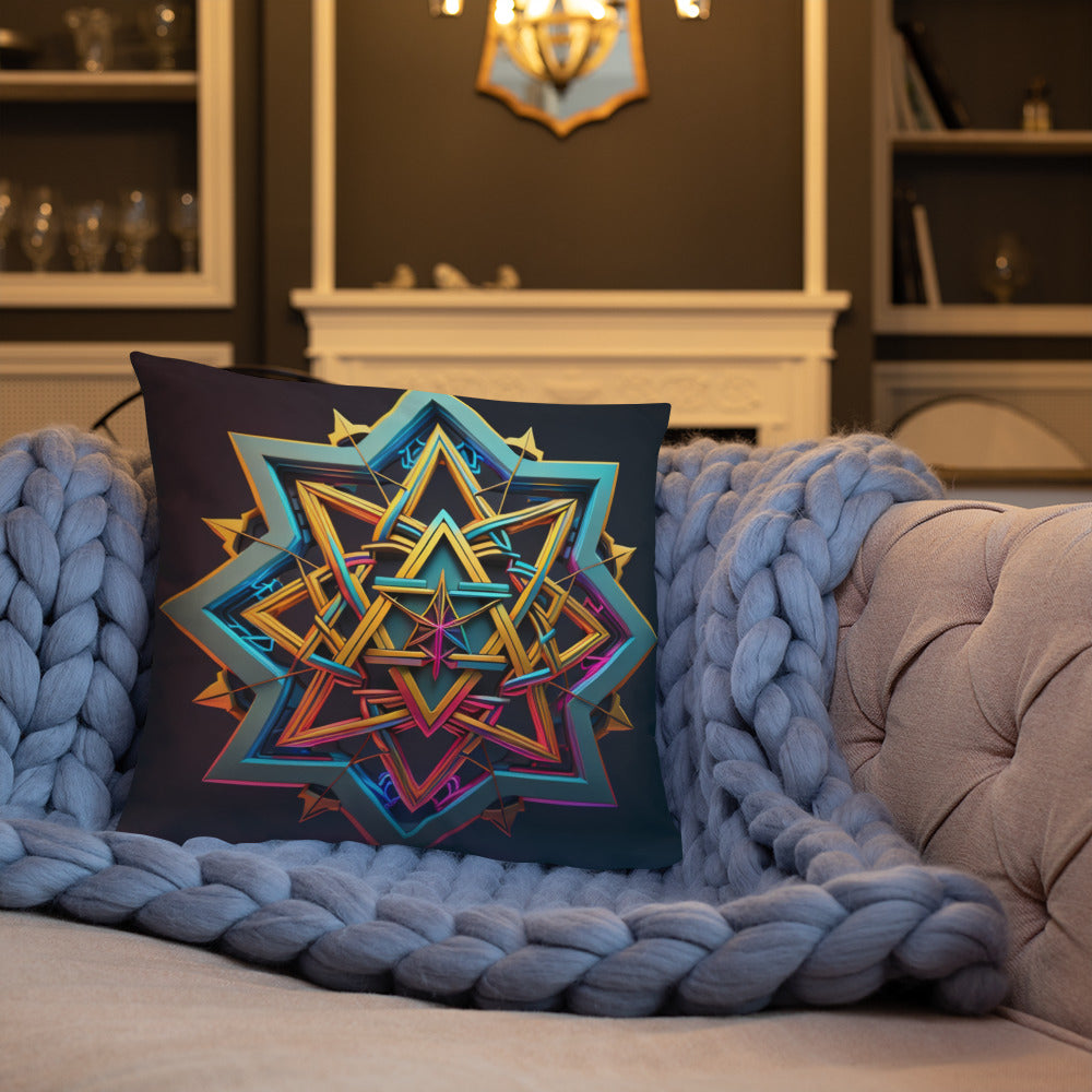 Futuristic Shine | Star of David | Pillow Case