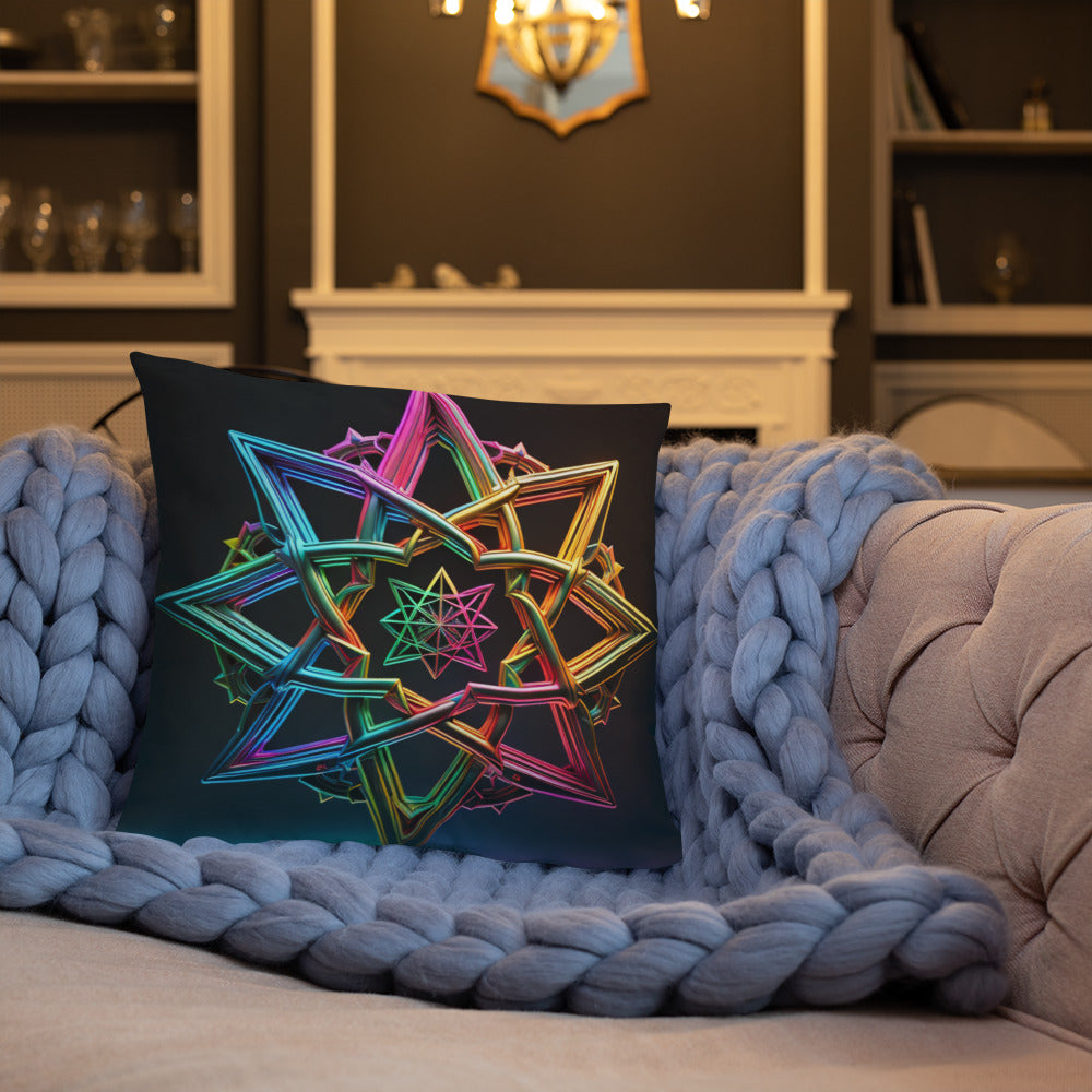 Futuristic Shine | Star of David | Pillow Case