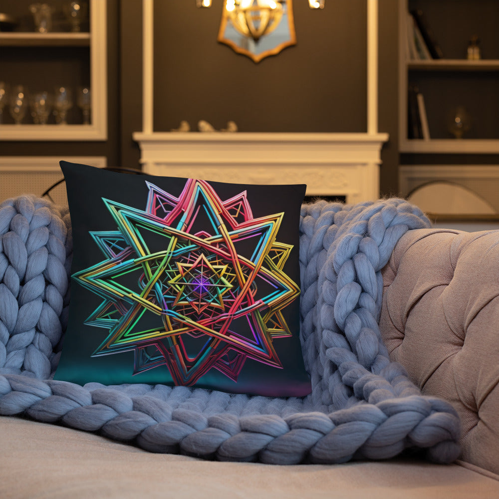 Futuristic Shine | Star of David | Pillow Case