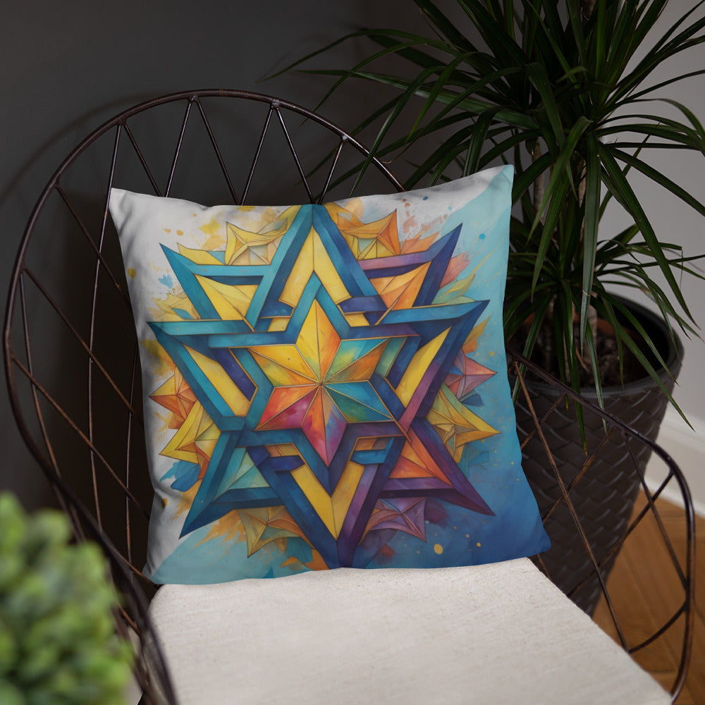 Vibrant Song | Star of David | Pillow Case