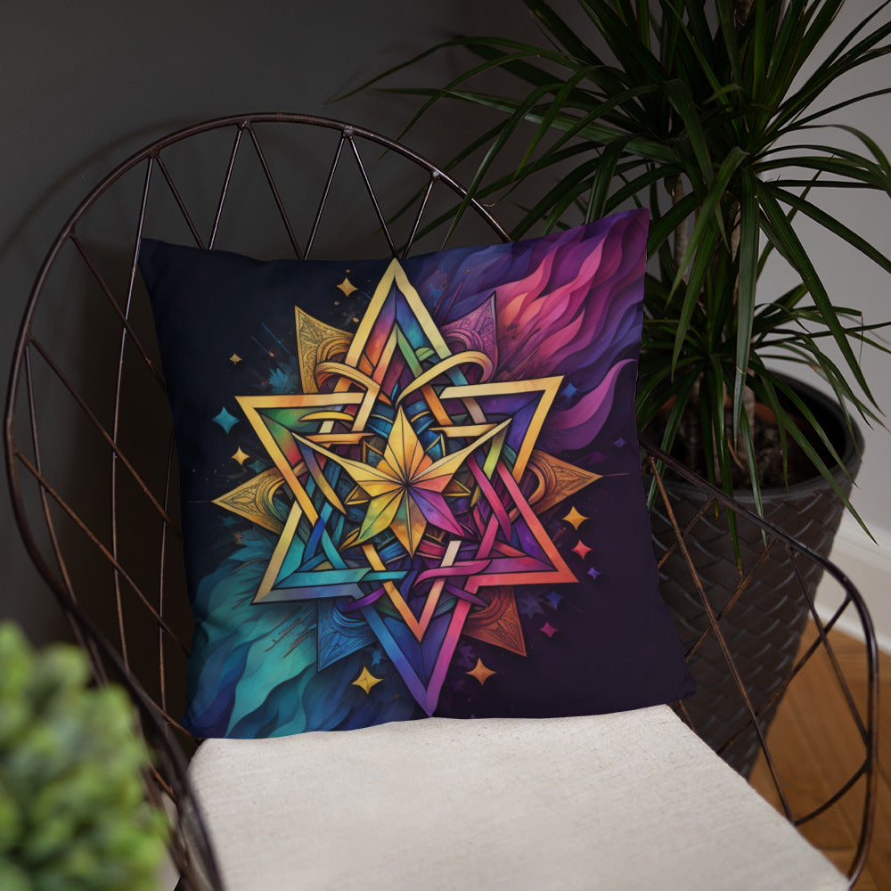 Vibrant Song | Star of David | Pillow Case