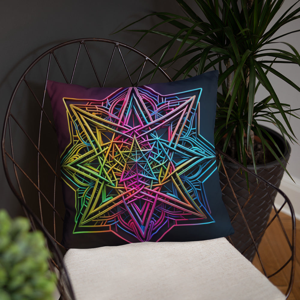 Futuristic Shine | Star of David | Pillow Case