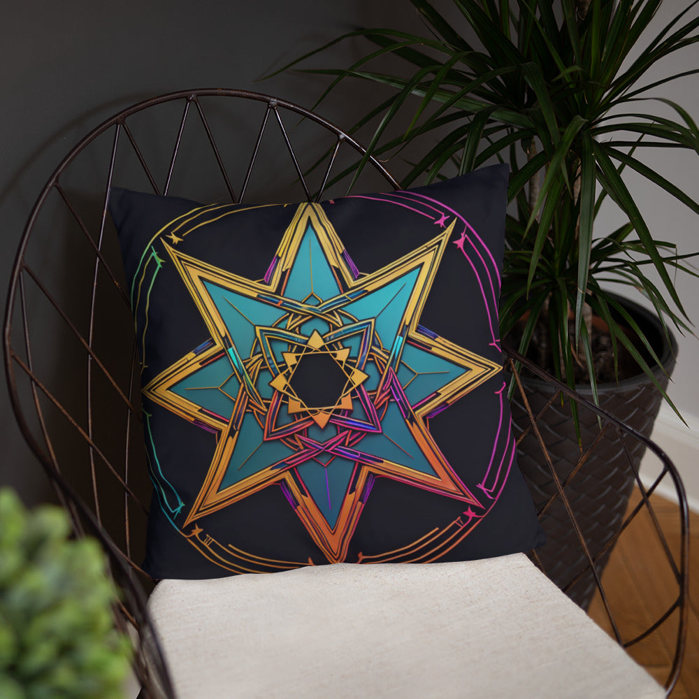 Futuristic Shine | Star of David | Pillow Case