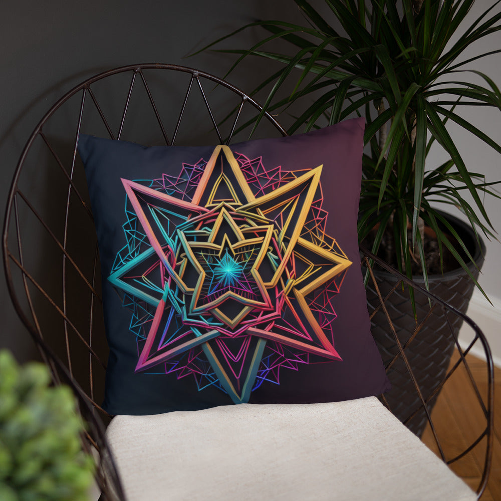 Futuristic Shine | Star of David | Pillow Case