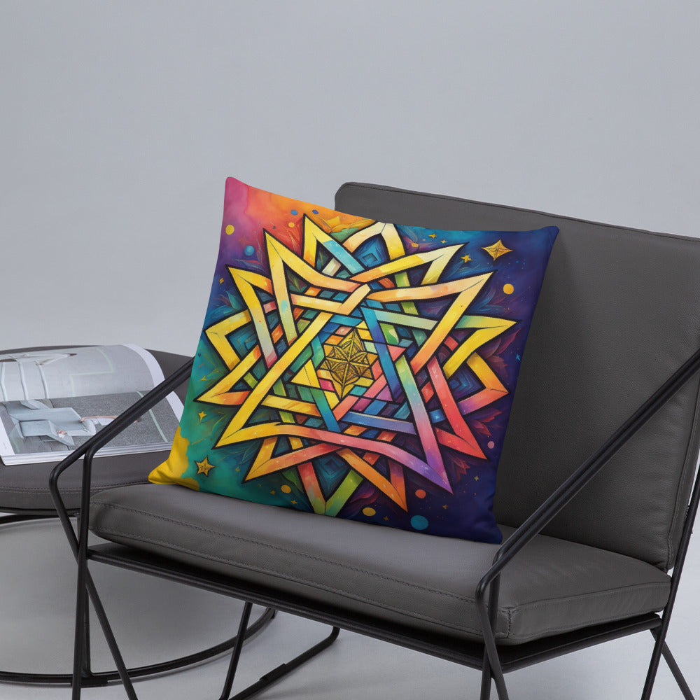 Vibrant Song | Star of David | Pillow Case